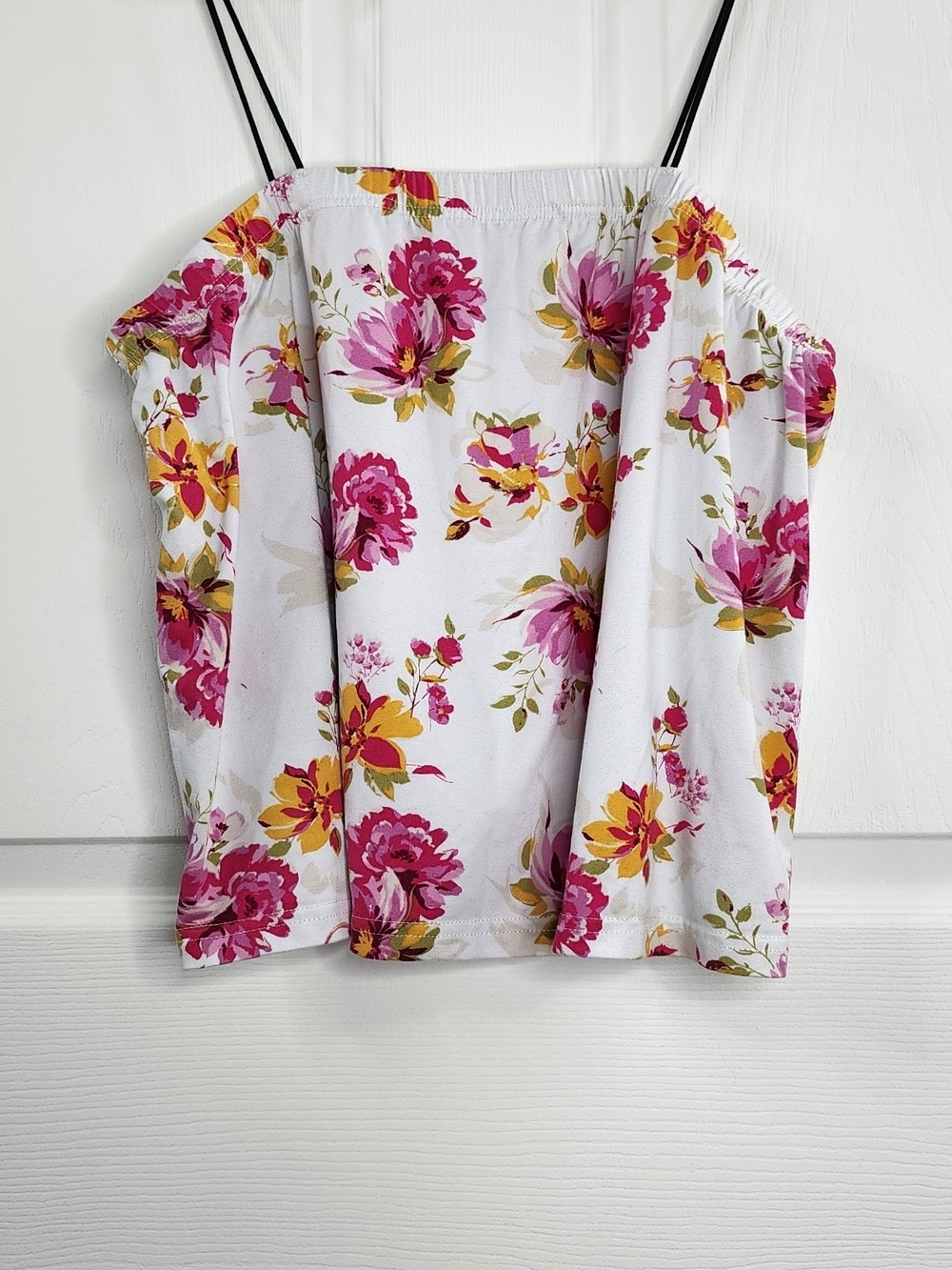 Full Circle Trends Floral Cami Top Pink Yellow White Size 3X